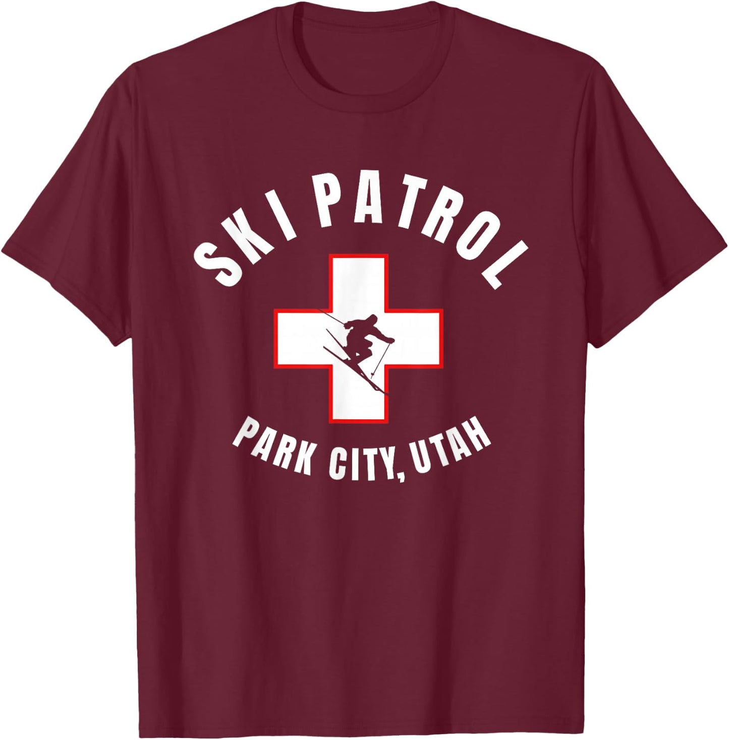 Park City Utah Ski Patrol T-Shirt - T-Shirt | Maroon