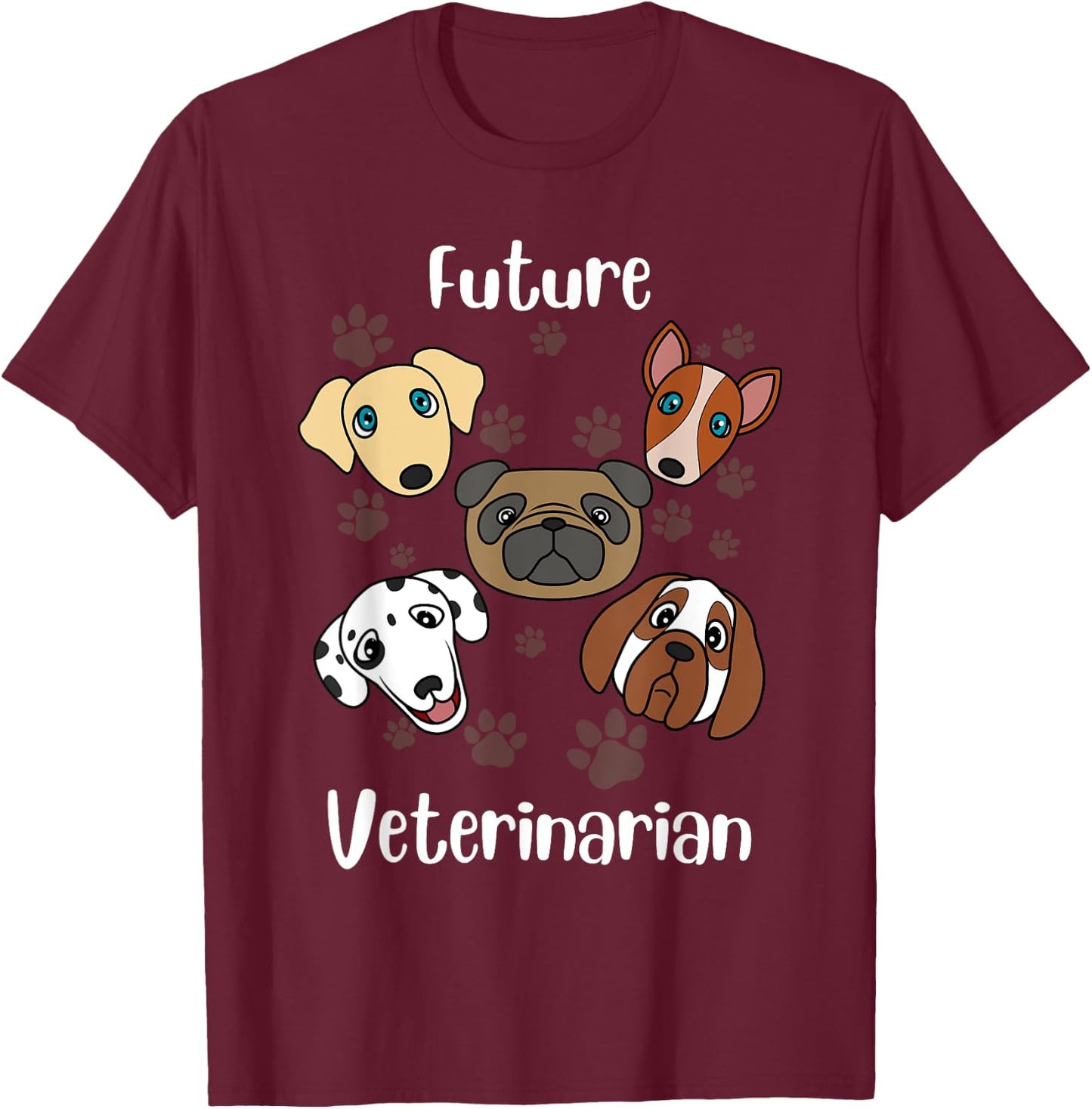 Funny Future Veterinarian Gift | Cute Aspiring Vets Kids T-Shirt - T-Shirt | Maroon