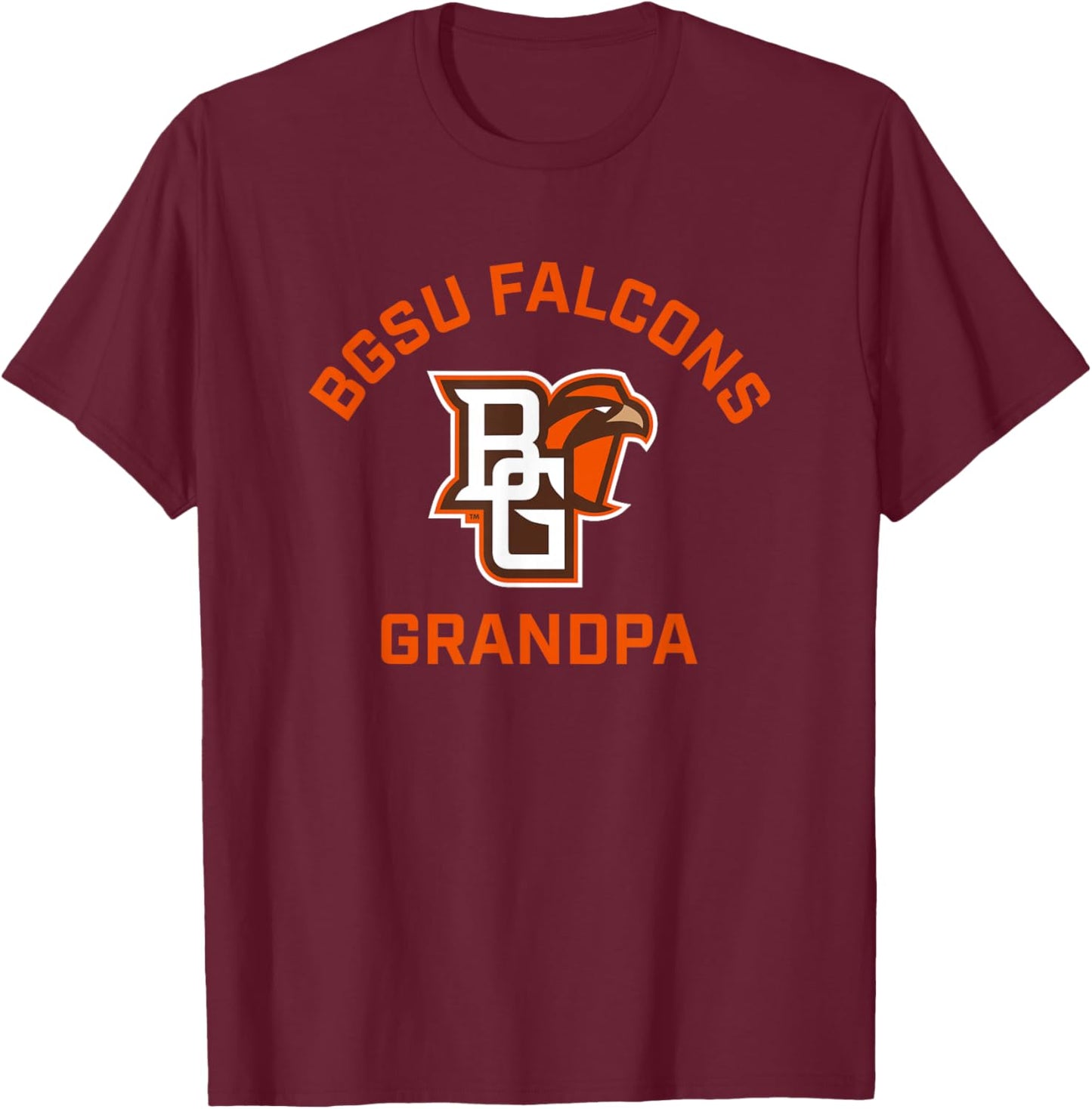 Bowling Green BGSU Falcons Arched Grandpa T-Shirt - T-Shirt | Maroon