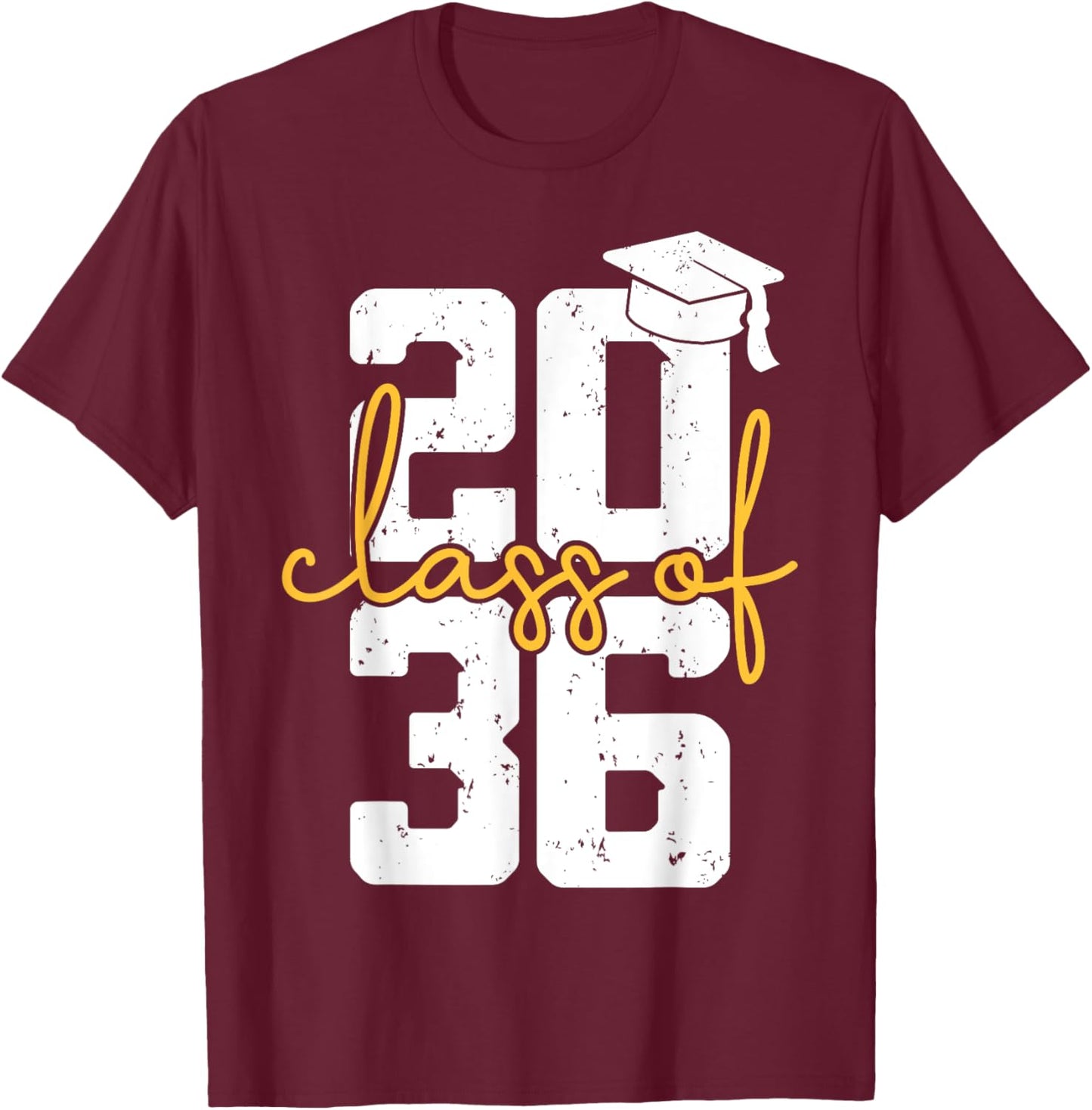 Class Of 2036 Graduation T-Shirt - T-Shirt | Maroon