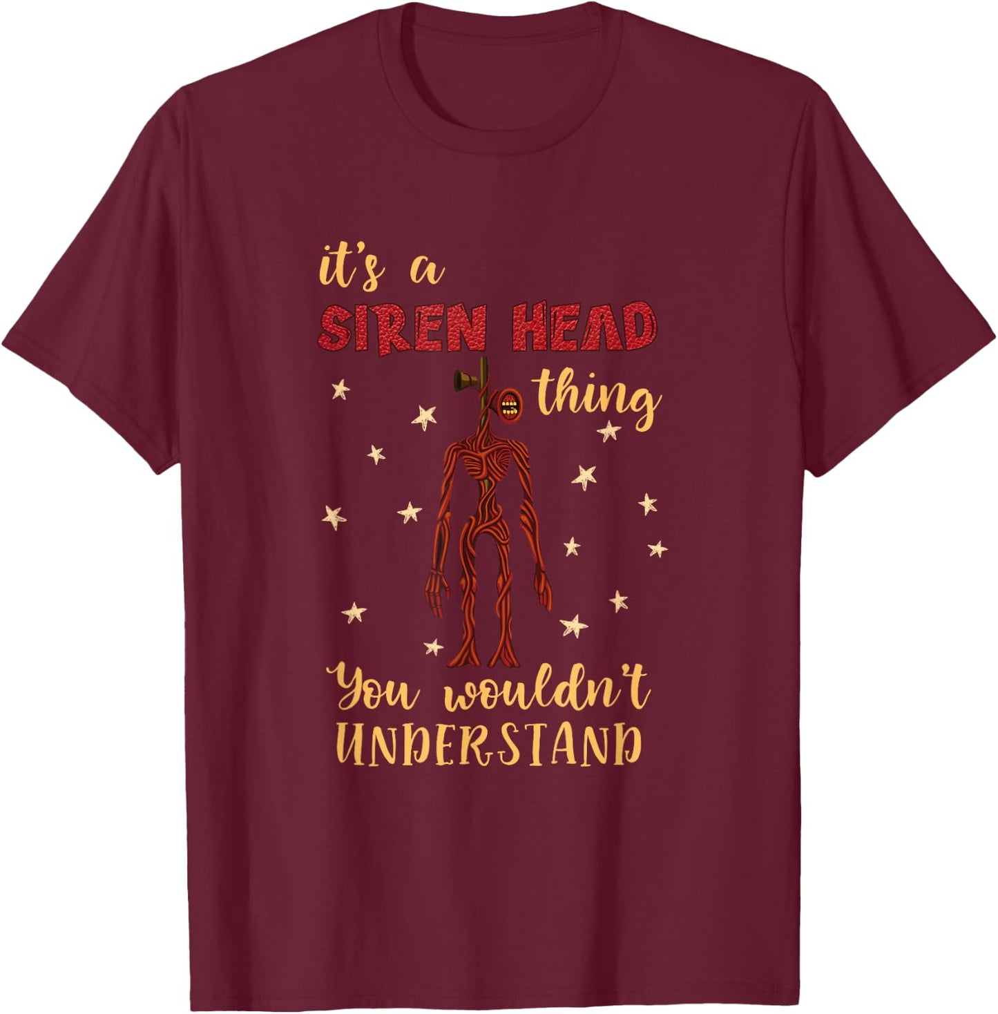 American Cryptid Siren Head Kids T-Shirt - T-Shirt | Maroon