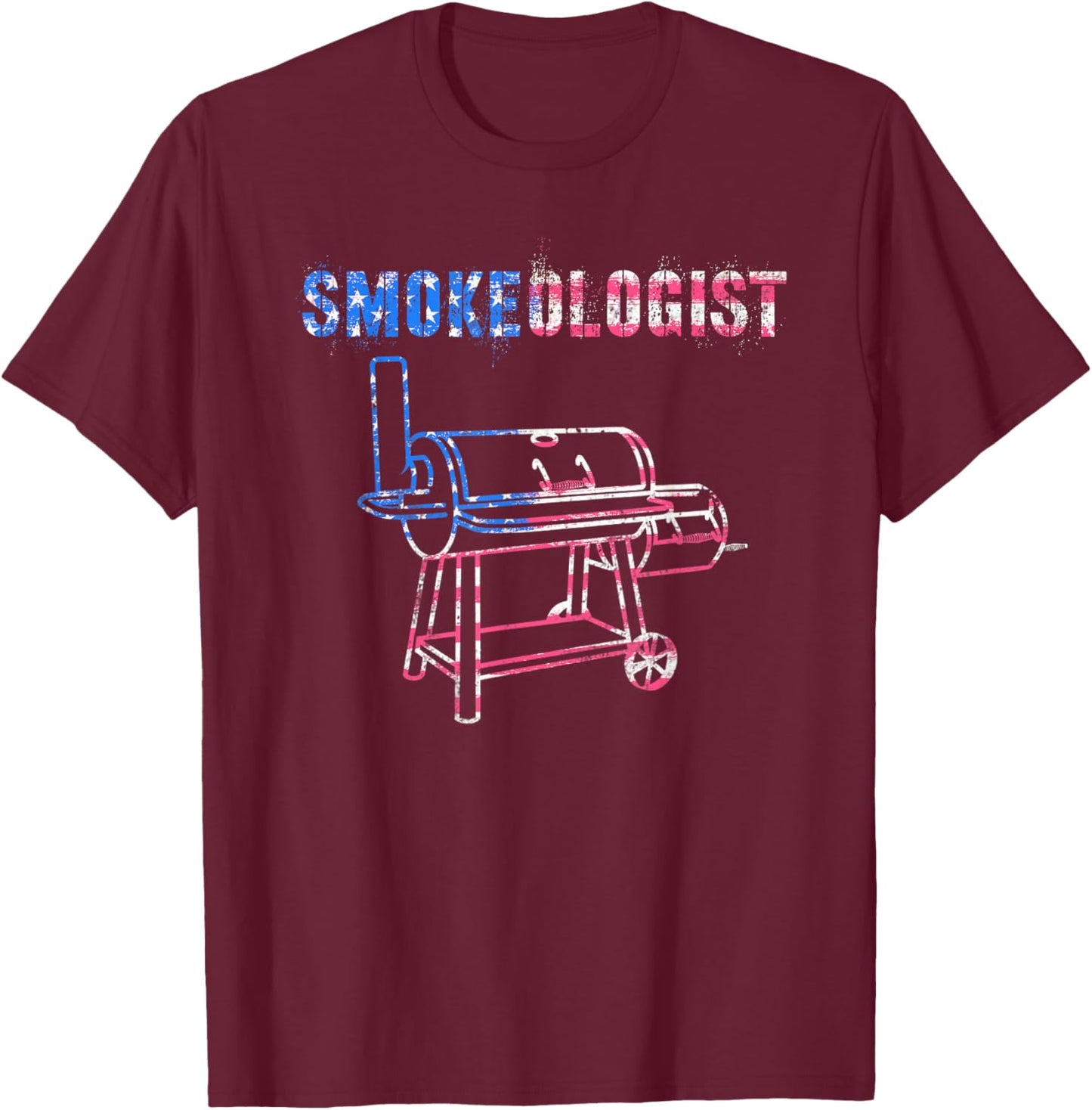 Sarcastic USA Grilling SMOKEOLOGIST Grill Smokeologist T-Shirt - T-Shirt | Maroon
