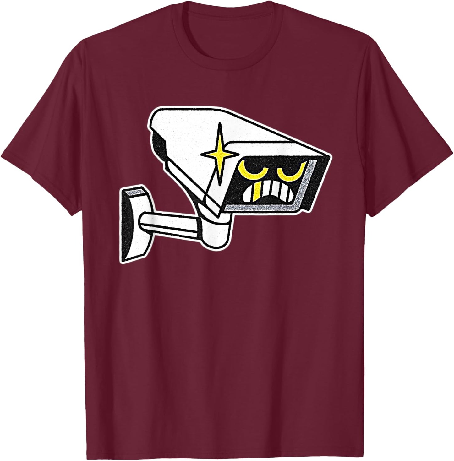 Surveillance Camera Traditional Traditional Tattoo Flash T-Shirt - T-Shirt | Maroon