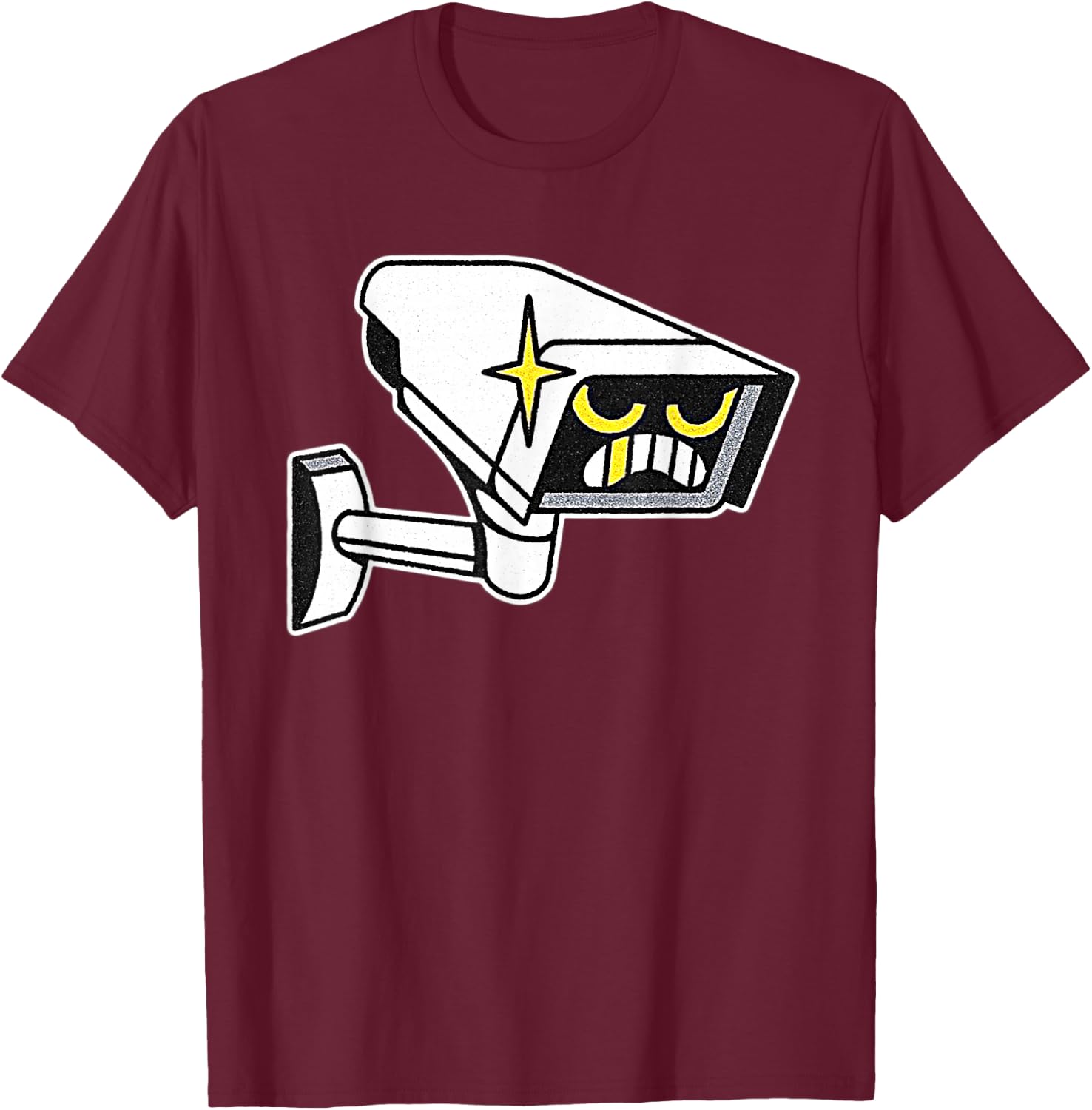 Surveillance Camera Traditional Traditional Tattoo Flash T-Shirt - T-Shirt | Maroon