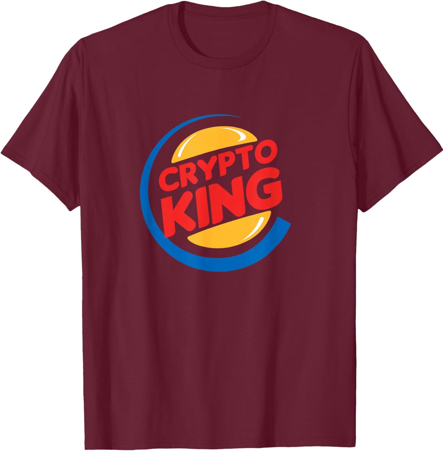 Crypto King - Funny Cryptocurrency T-Shirt - T-Shirt | Maroon