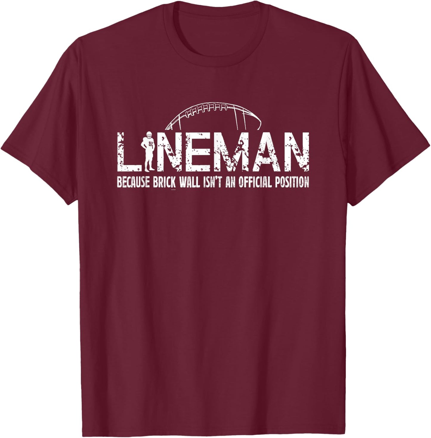 American Football Lineman T-Shirt - T-Shirt | Maroon