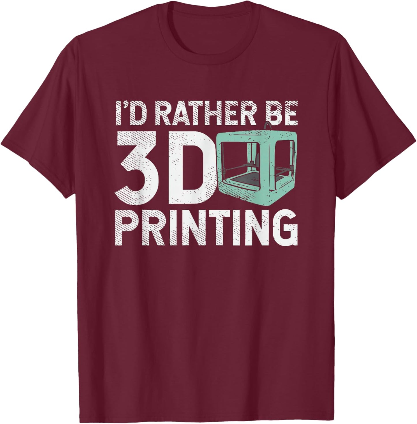 3D Printing, Custom 3D Printing, 3D Print T-Shirt - T-Shirt | Maroon