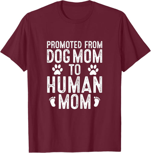 Funny New Mom Baby Gift Promoted from Dog Mom to Human Mom
