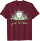 Funny Frog Yoga Meditation Pilates Yoga Animals Lover T-Shirt - T-Shirt | Maroon