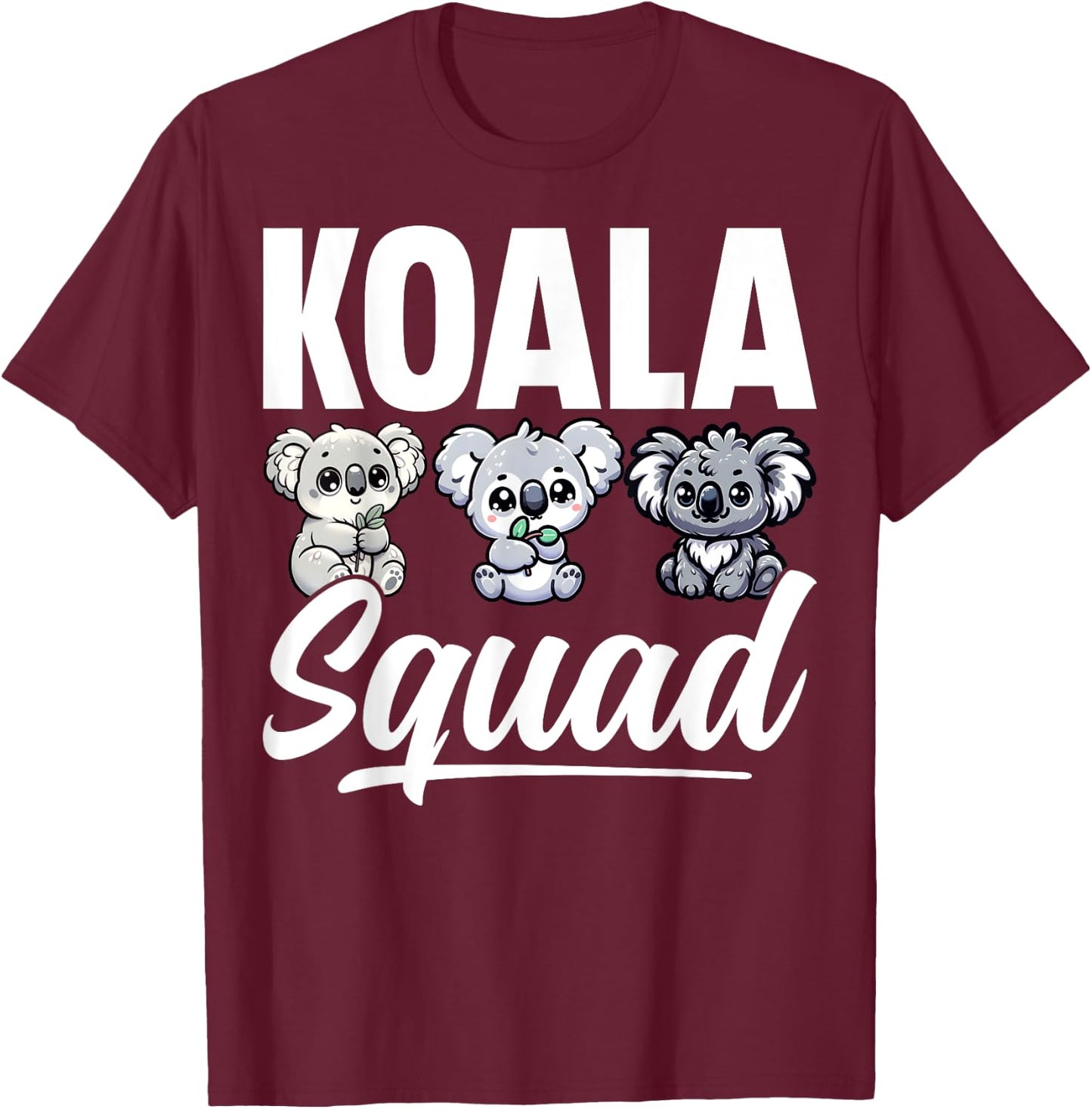 Koala Squad Gifts - Funny Koala Bear Lover Men Women Kids T-Shirt - T-Shirt | Maroon