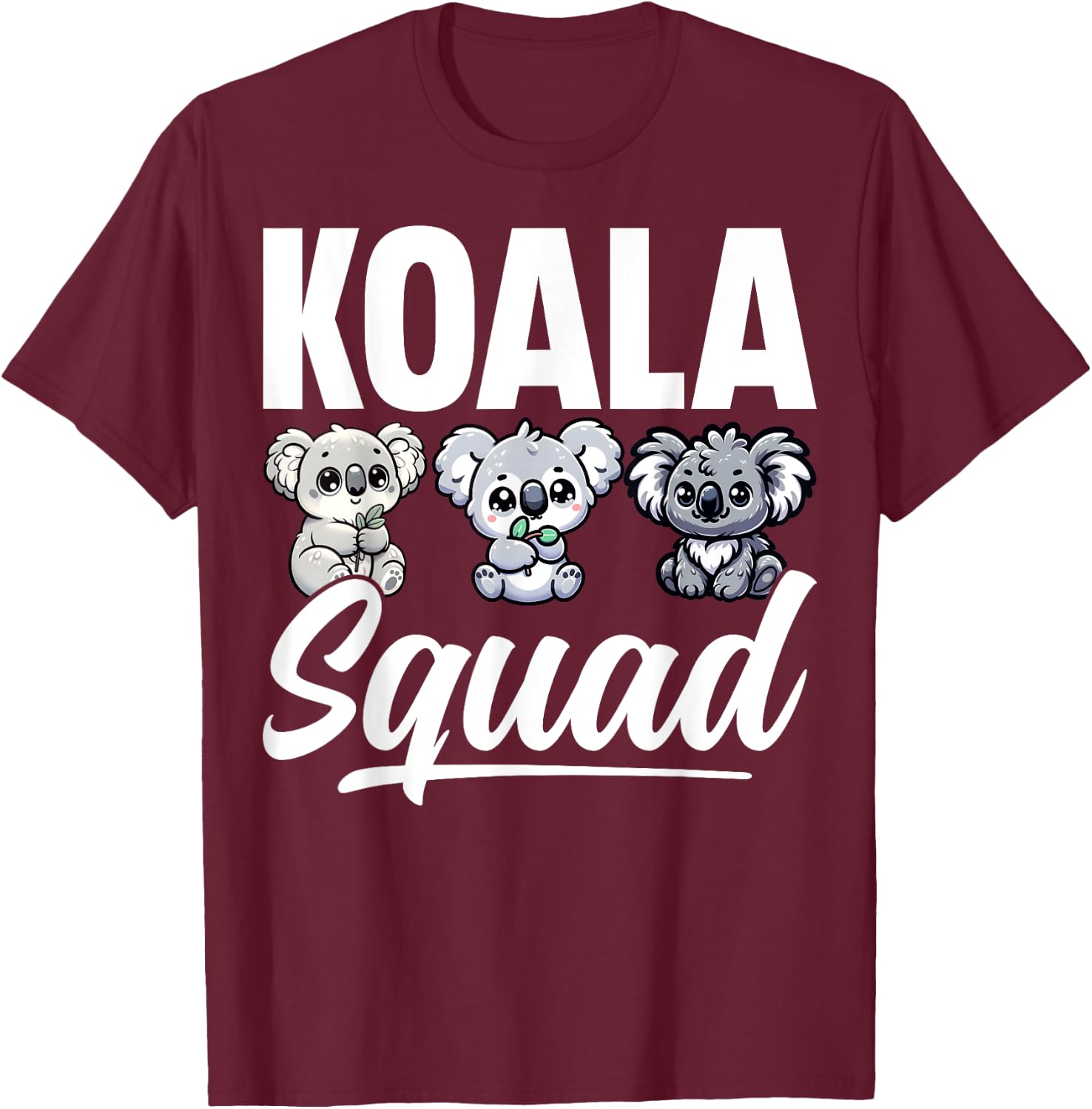 Koala Squad Gifts - Funny Koala Bear Lover Men Women Kids T-Shirt - T-Shirt | Maroon