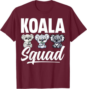 Koala Squad Gifts - Funny Koala Bear Lover Men Women Kids T-Shirt - T-Shirt | Maroon