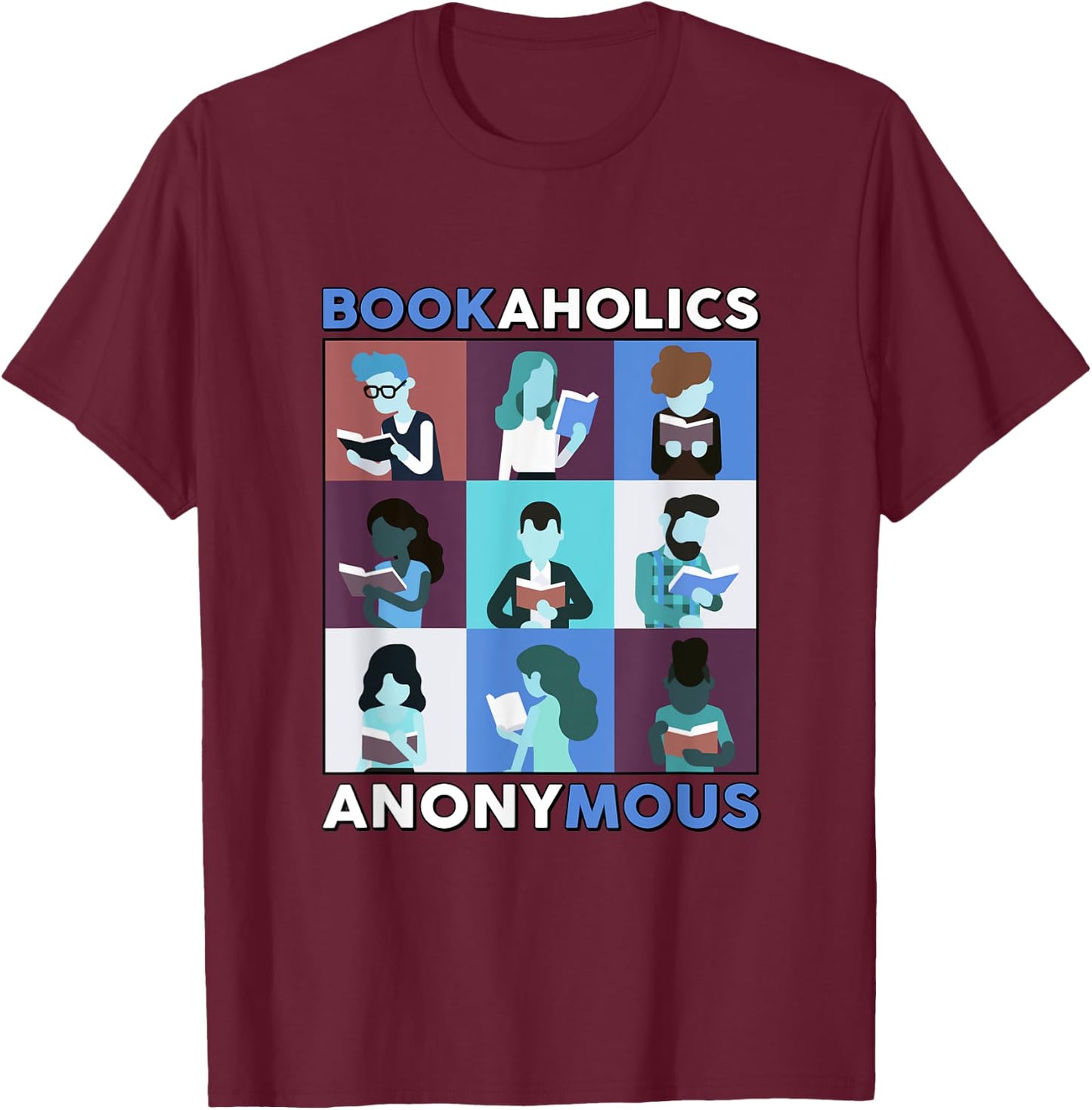BookAholics Anonymous T-Shirt - T-Shirt | Maroon