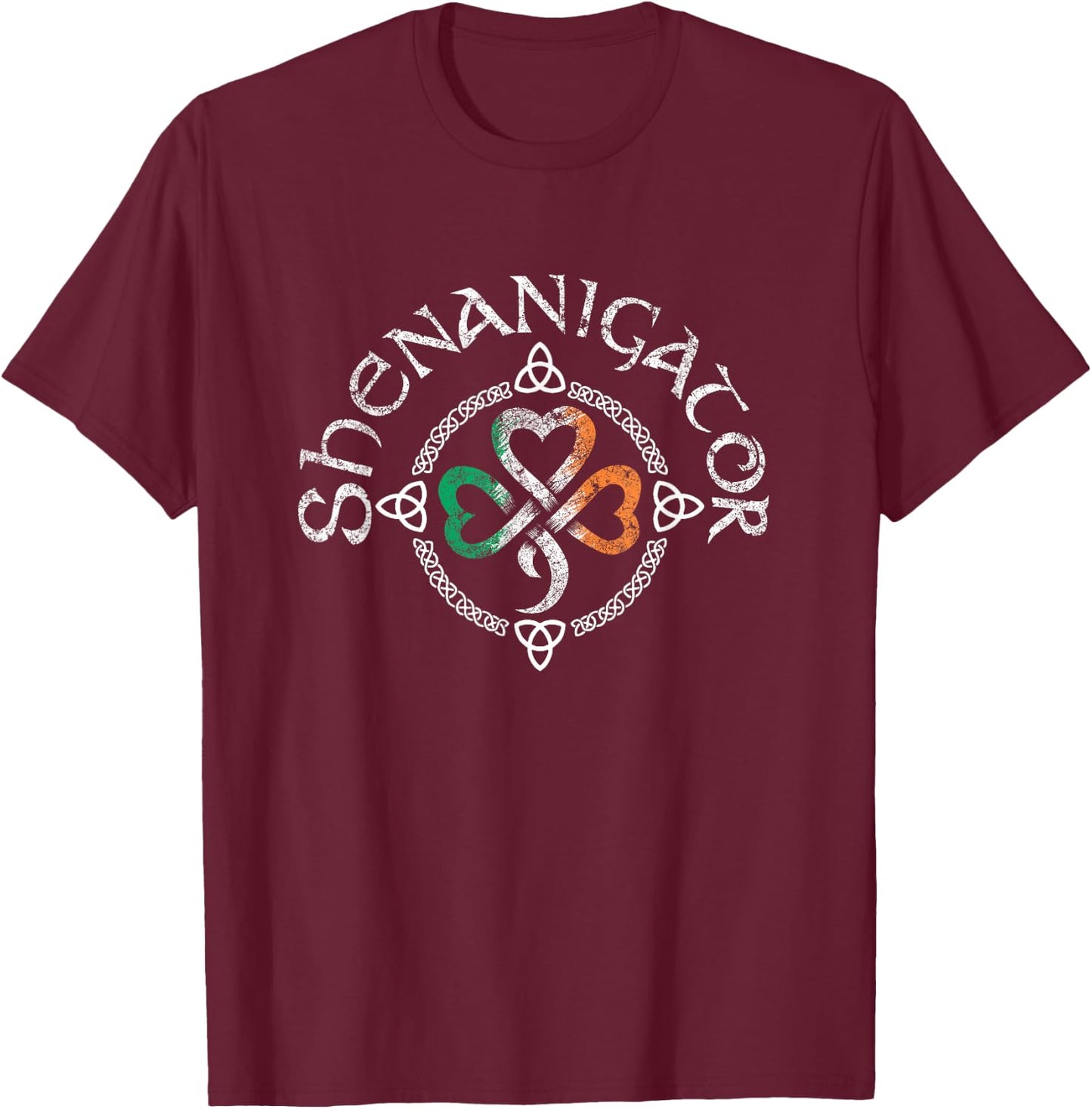 Vintage Shenanigator Saint Patrick Day 2021 T-Shirt - T-Shirt | Maroon