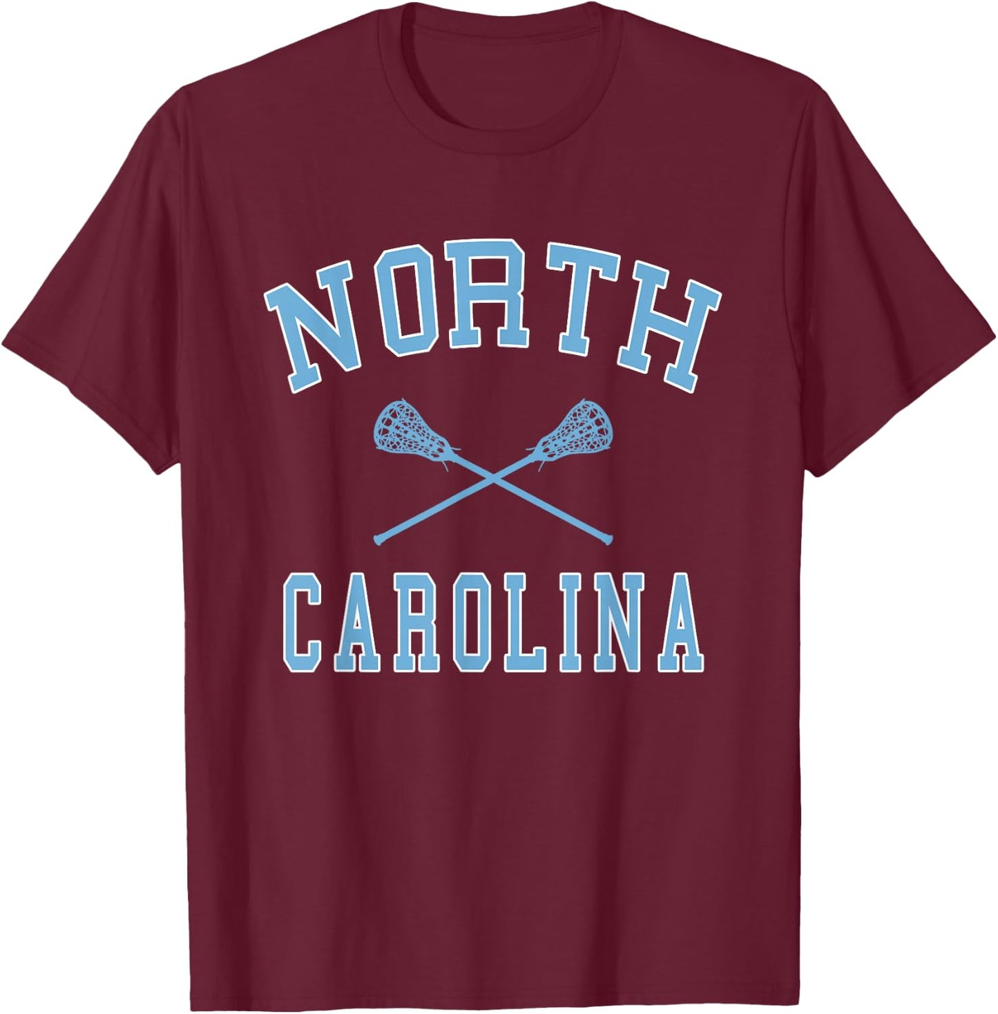 North Carolina Lacrosse Vintage NC LAX Weathered T-Shirt - T-Shirt | Maroon