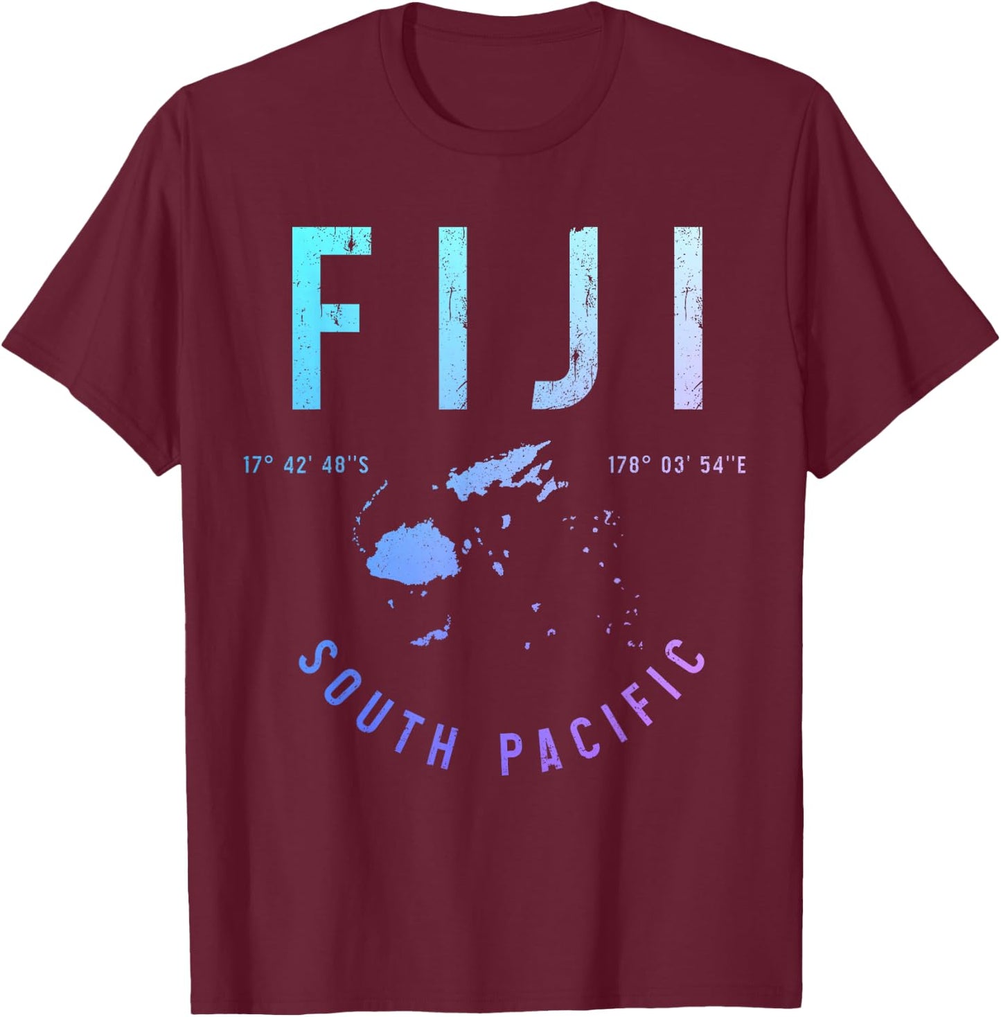 Fiji Islands South Sea Fiji Islands Souvenir T-Shirt - T-Shirt | Maroon