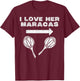 I Love Her Maracas Cinco De Mayo Matching Couple Men His T-Shirt - T-Shirt | Maroon