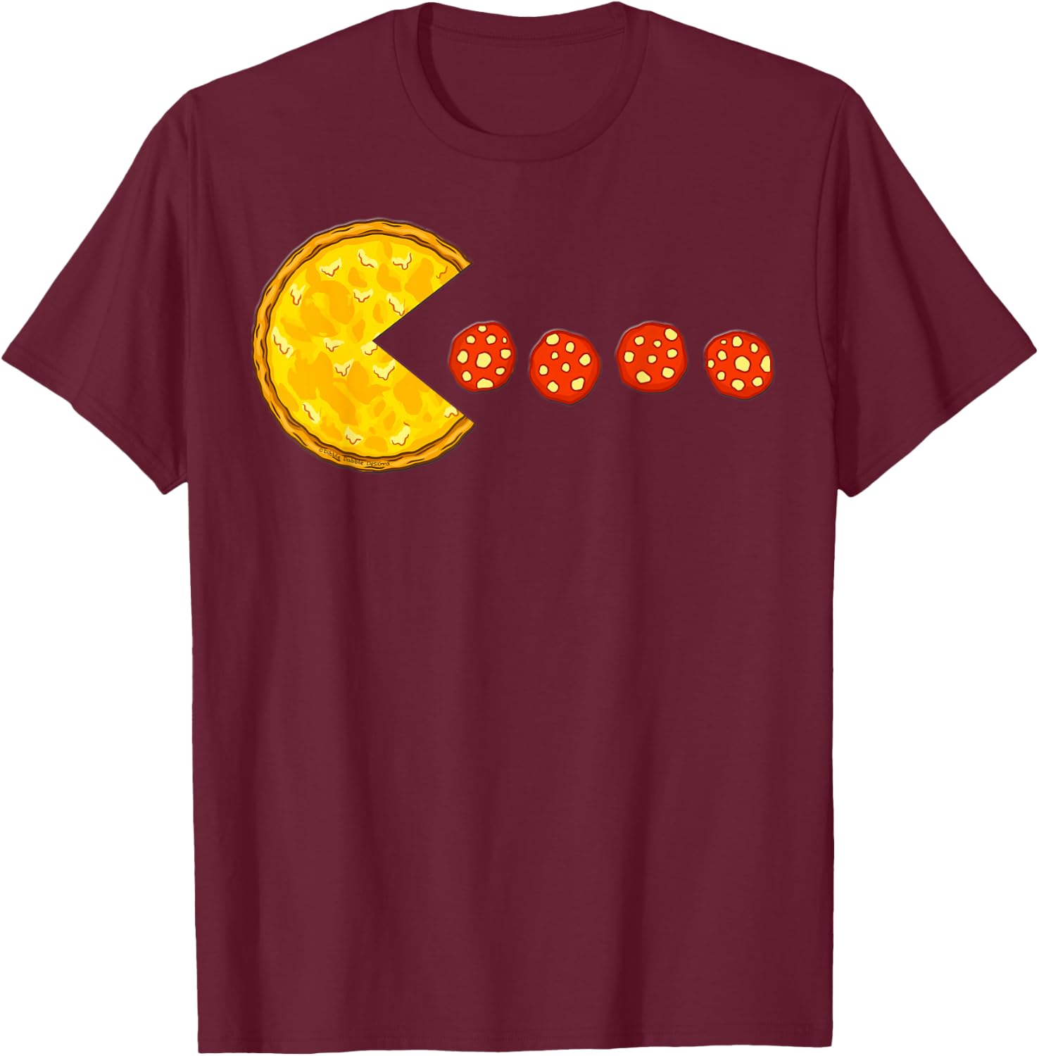 Funny Pizza Lovers Pizza Food Pepperoni - Pizza T-Shirt - T-Shirt | Maroon