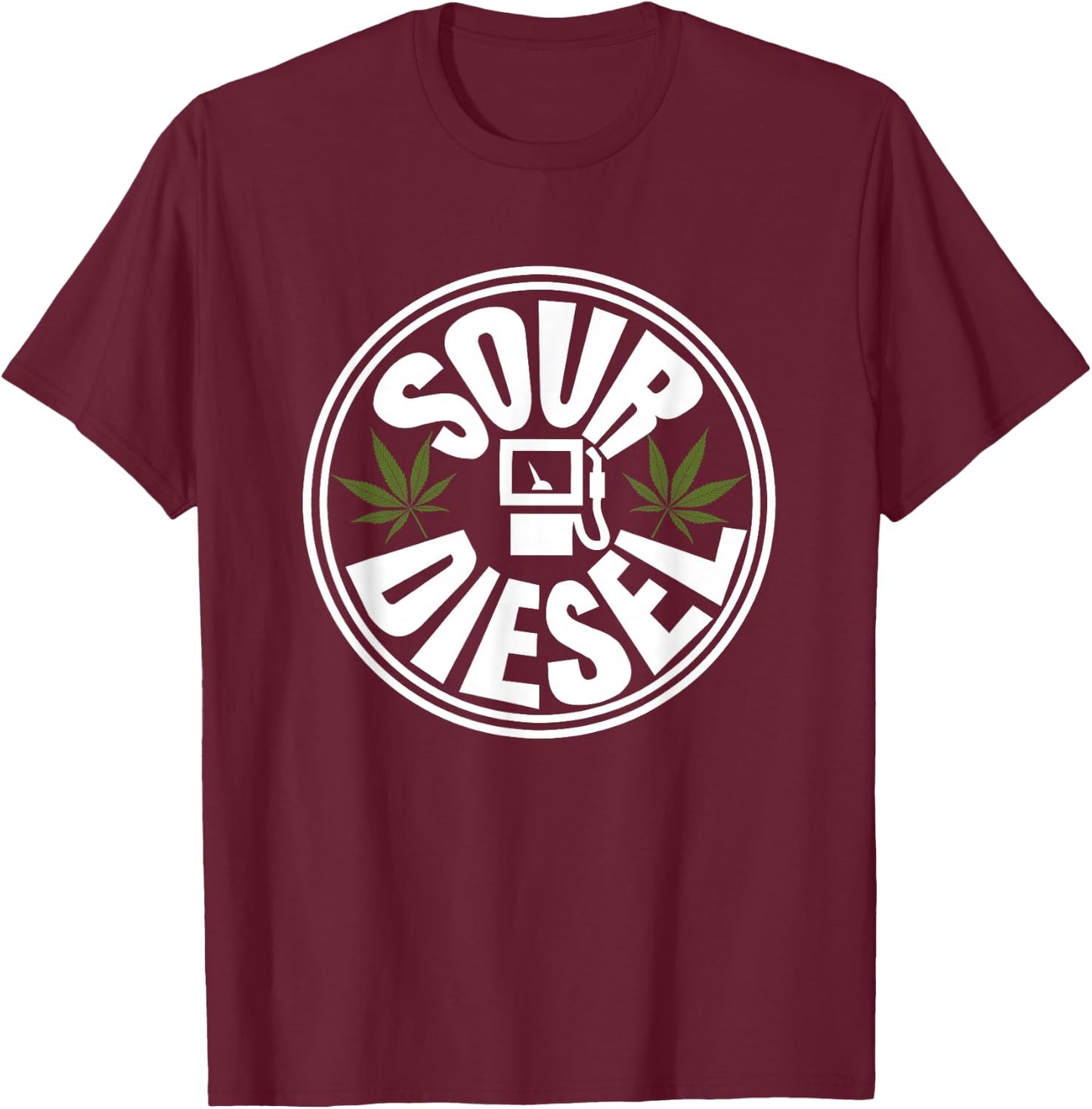 Sour Diesel Cannabis Medical Smoke Weed Support T-Shirt - T-Shirt | Maroon