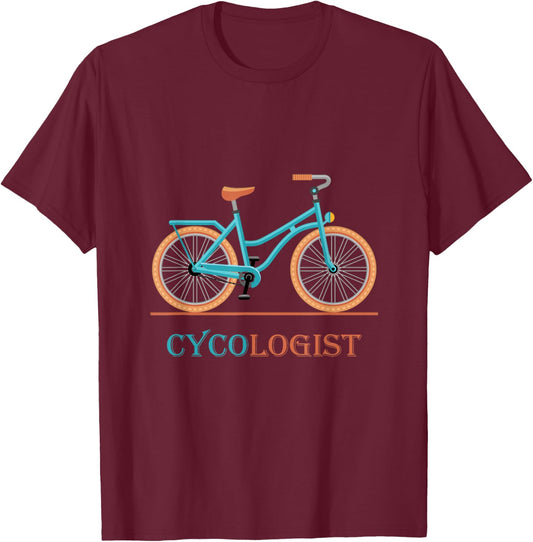 Cycologist Bike Retro Gift Cycling & Bicycle Lovers Road T-Shirt - T-Shirt | Maroon