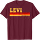 LEVI Name Personalized Idea Men Retro Vintage LEVI T-Shirt - T-Shirt | Maroon