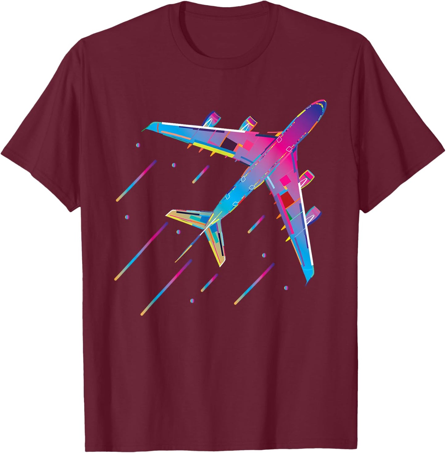 Airplanes Flying Lover Kids Retro Airplane Pilot Aviation T-Shirt - T-Shirt | Maroon