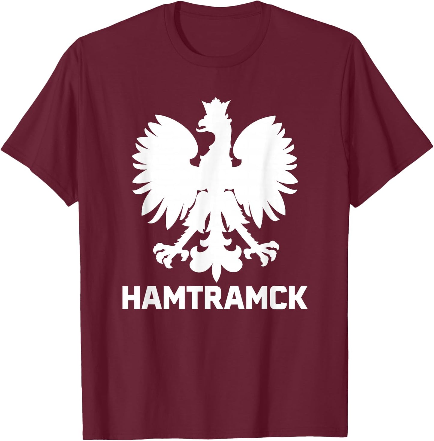 Hamtramck Michigan Polish Pride Area Code 313 T-Shirt - T-Shirt | Maroon