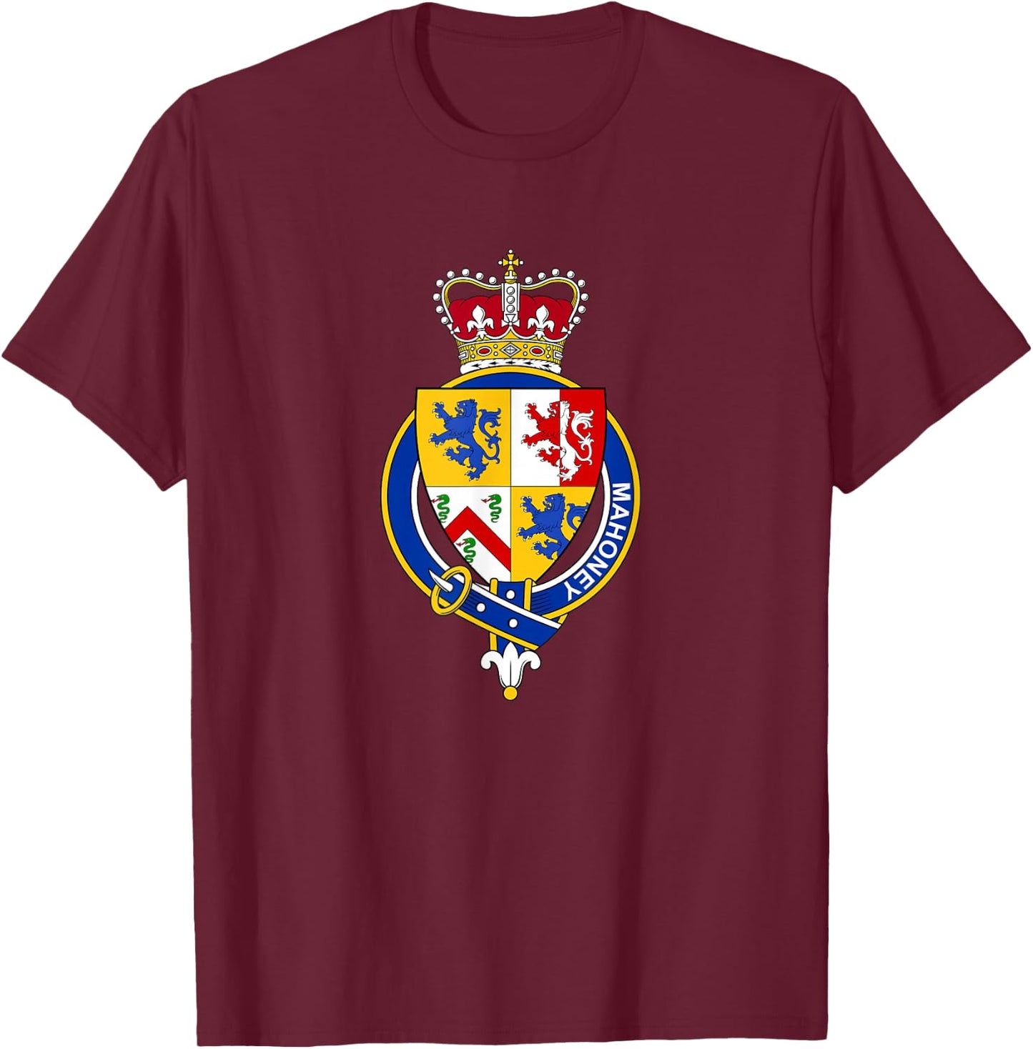 Mahoney Coat of Arms - Family Crest T-Shirt - T-Shirt | Maroon