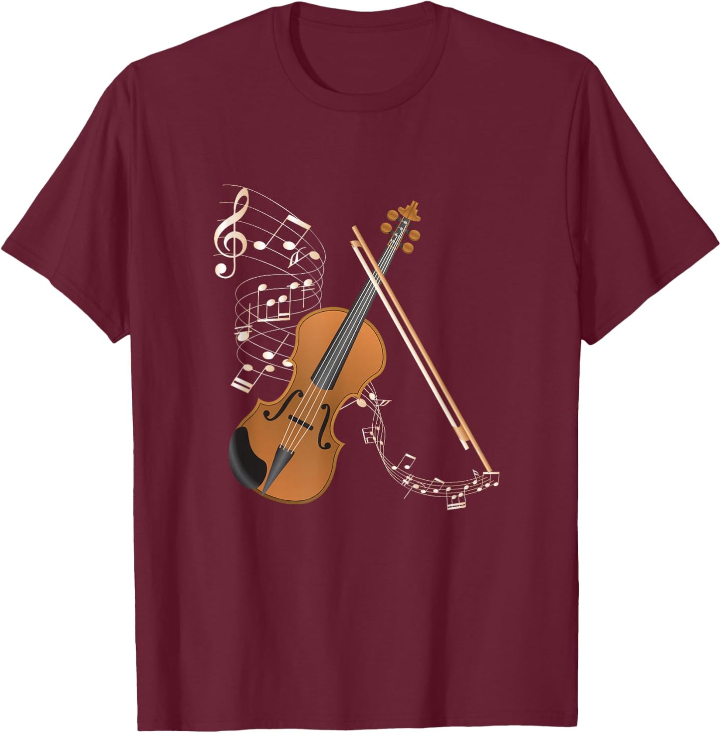 Orchestra Violin Player Gift Musical Instrument Violin Small T-Shirt - T-Shirt | Maroon