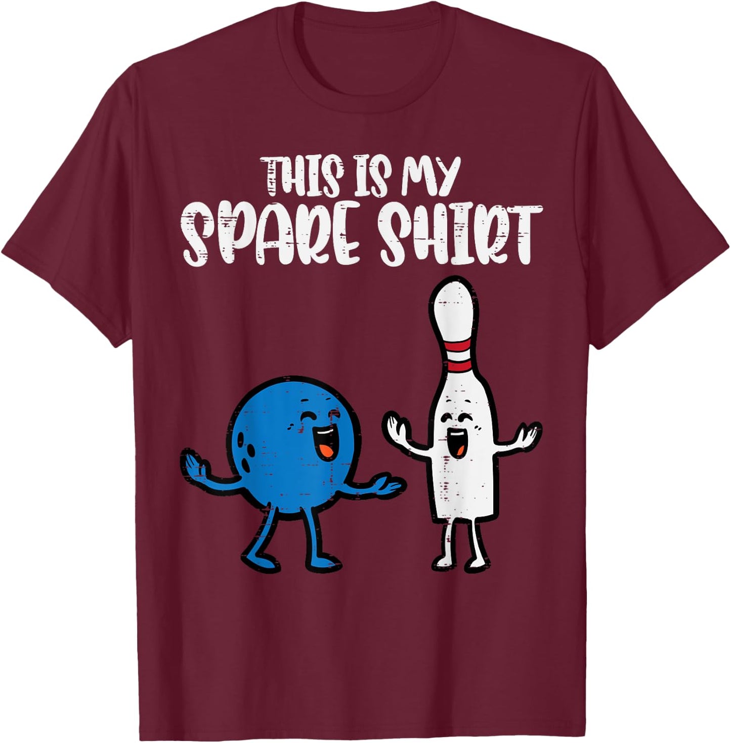 Bowling This Is My Spare Shirt Bowler Kids Boys Girl Toddler T-Shirt - T-Shirt | Maroon