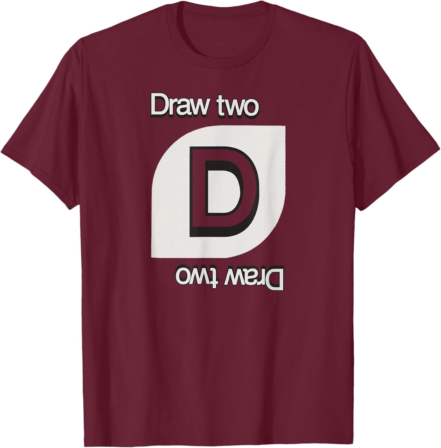 UNO - Draw Two Card T-Shirt - T-Shirt | Maroon
