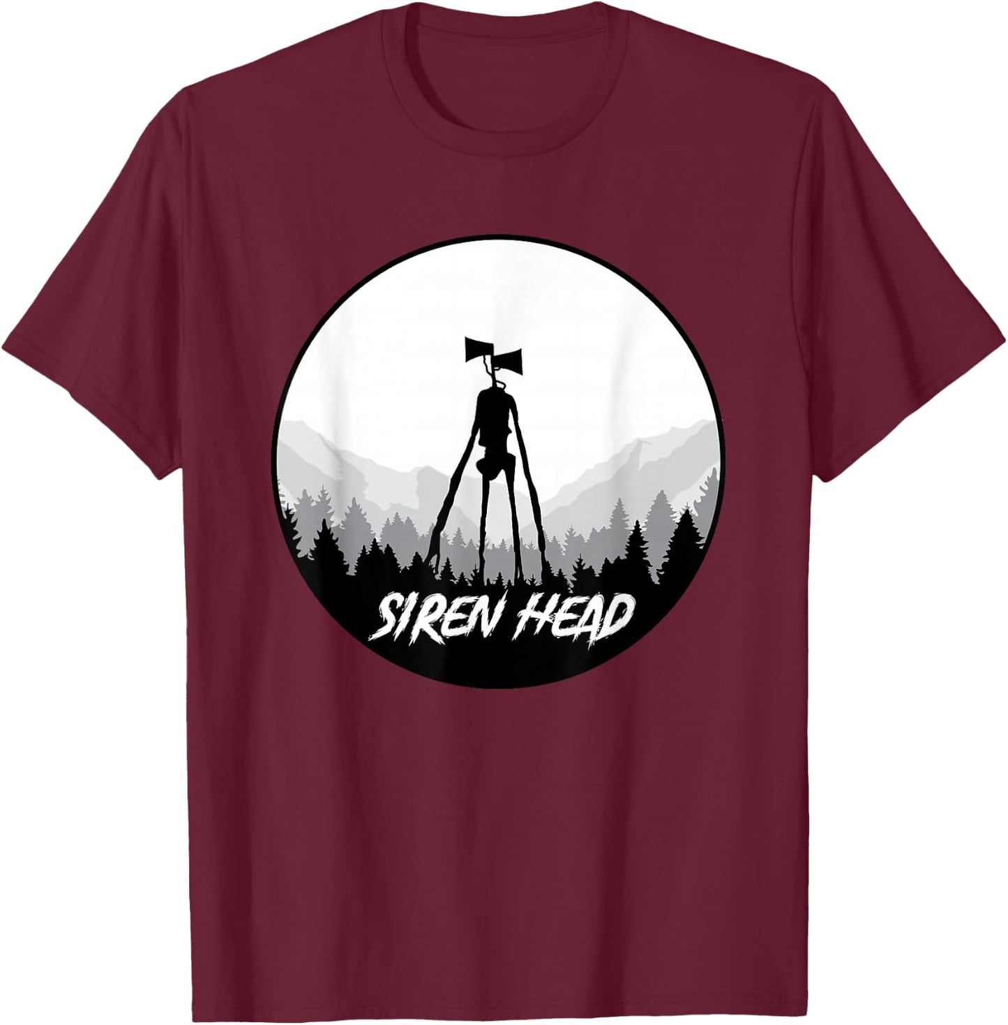 Siren Head Creepypasta Horror Sweet or Treat T-Shirt - T-Shirt | Maroon