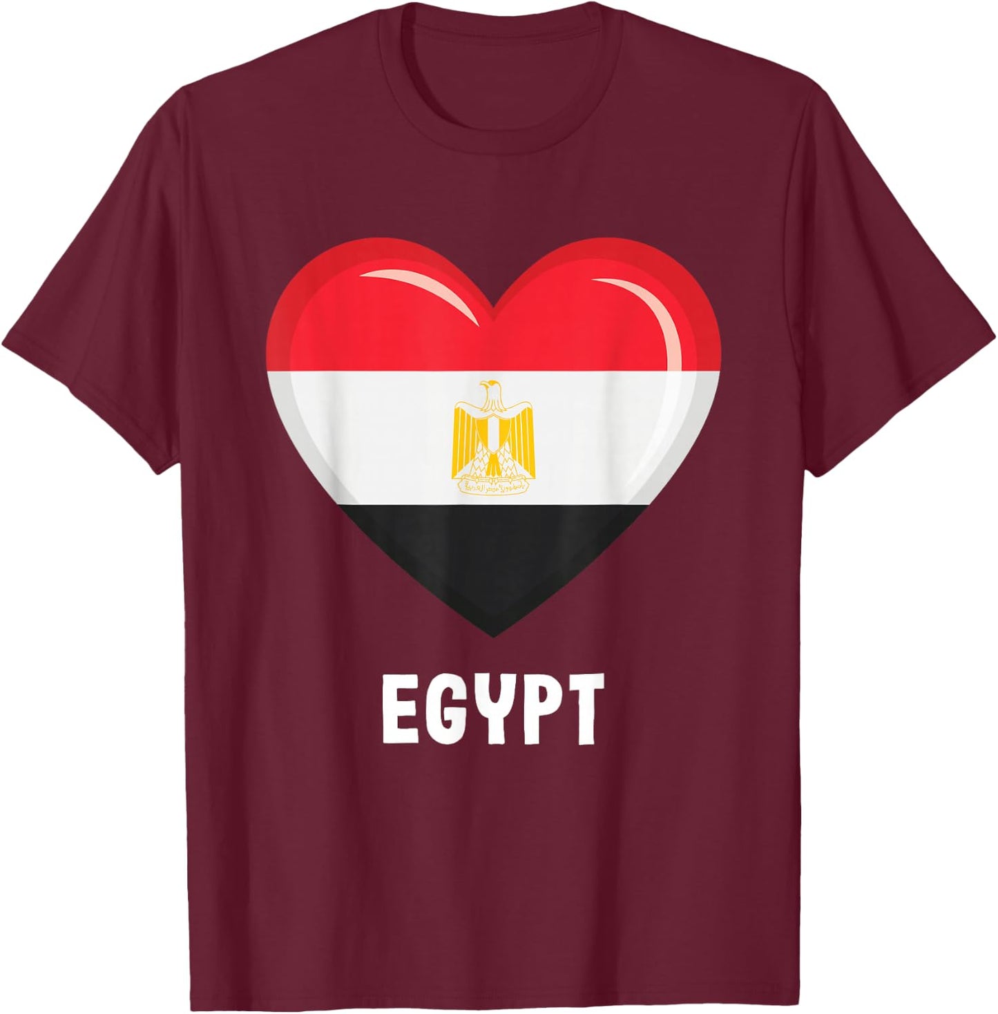 Egyptian Flag Shirt | Egyptian T-Shirt - T-Shirt | Maroon