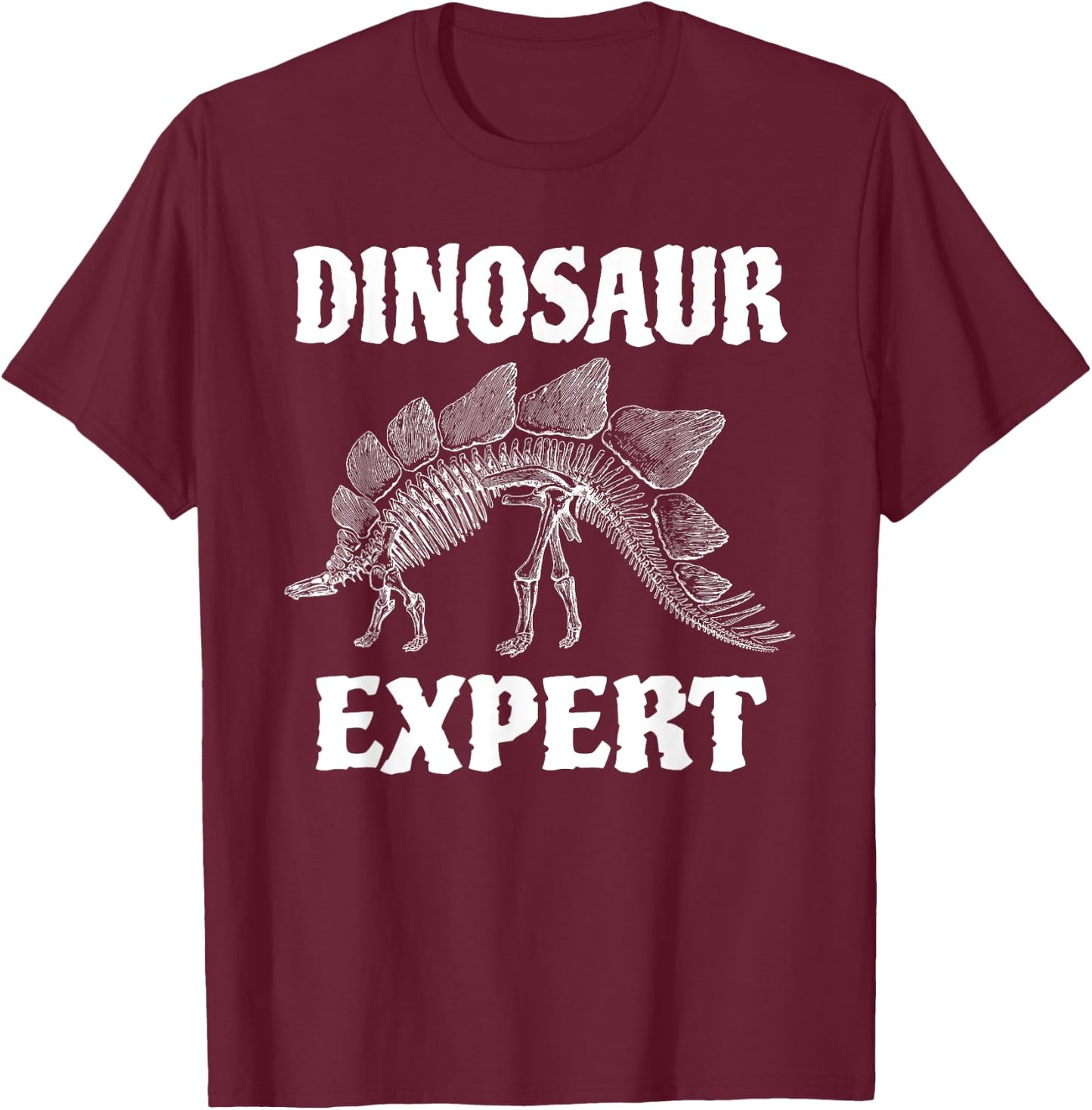 Dinosaurs Expert Paleontologist Fossil Hunter Skeleton T-Shirt - T-Shirt | Maroon