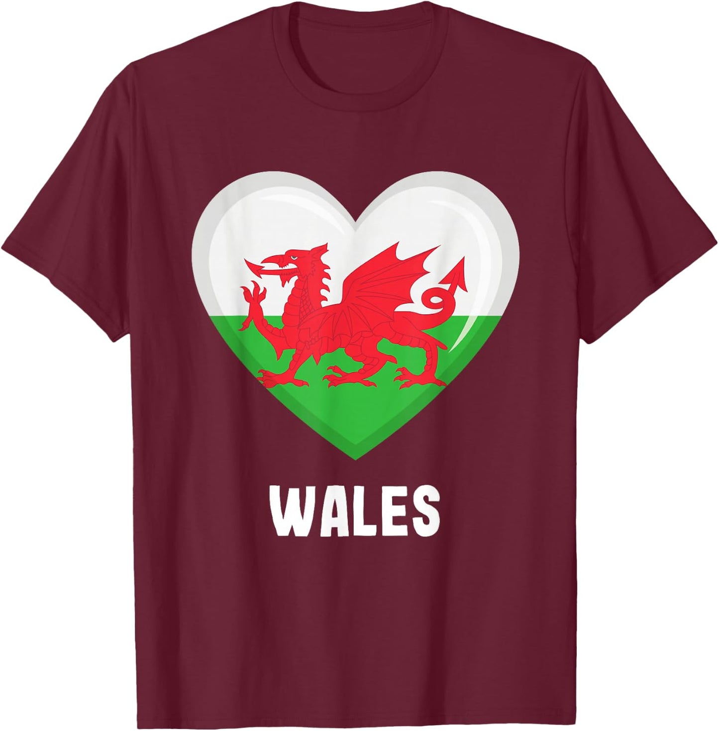 Welsh Flag Jersey | Welsh T-Shirt - T-Shirt | Maroon