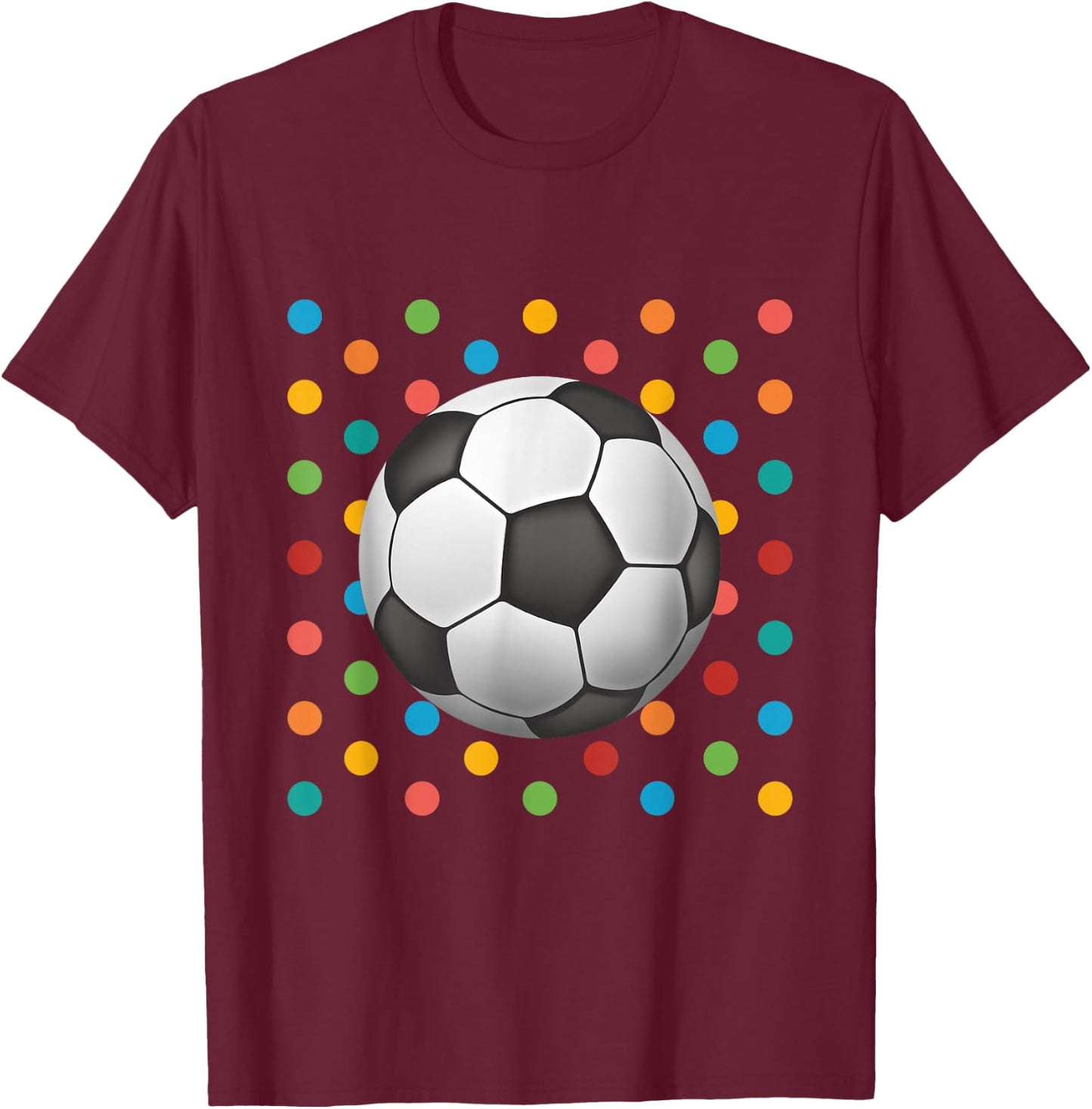 Dot Day Shirt Polka Dots Soccer Kids Boys Girls Youths T-Shirt - T-Shirt | Maroon