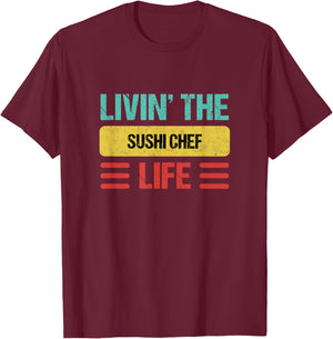 Sushi Chef T-Shirt - T-Shirt | Maroon