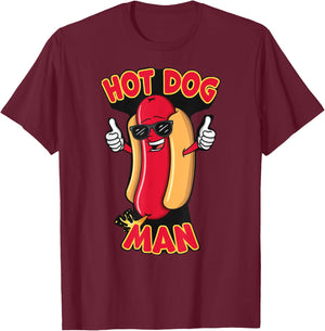 Funny Hot Dog Maker - Hot Dog Man T-Shirt - T-Shirt | Maroon