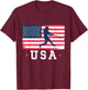 USA Flag Team Softball 4th of July T-Shirt - T-Shirt | Maroon