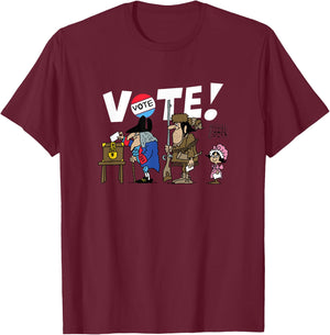 Ripple Junction x Schoolhouse Rock Voting Booth T-Shirt - T-Shirt | Maroon