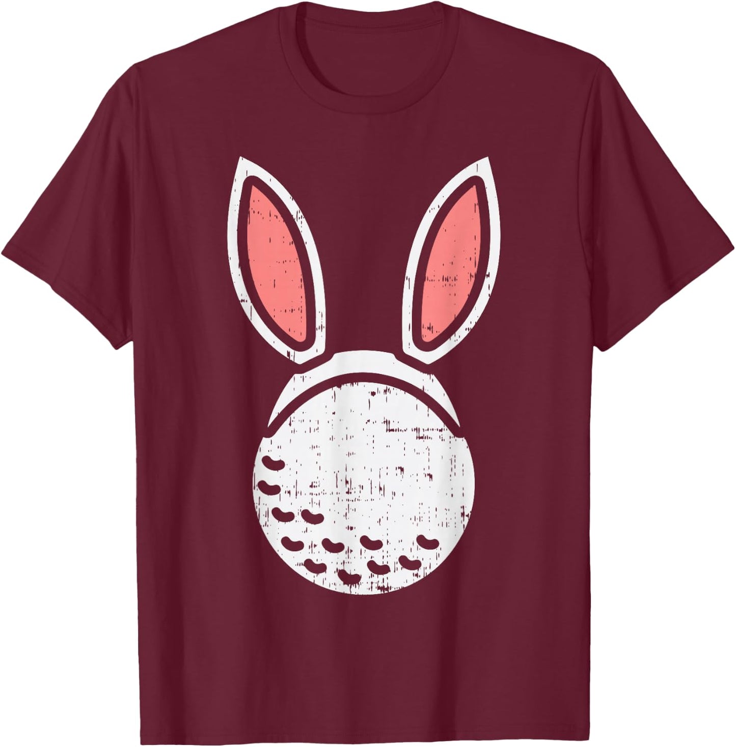 Golf Ball Bunny Ears Funny Golfing Easter Golfer Gift T-Shirt - T-Shirt | Maroon