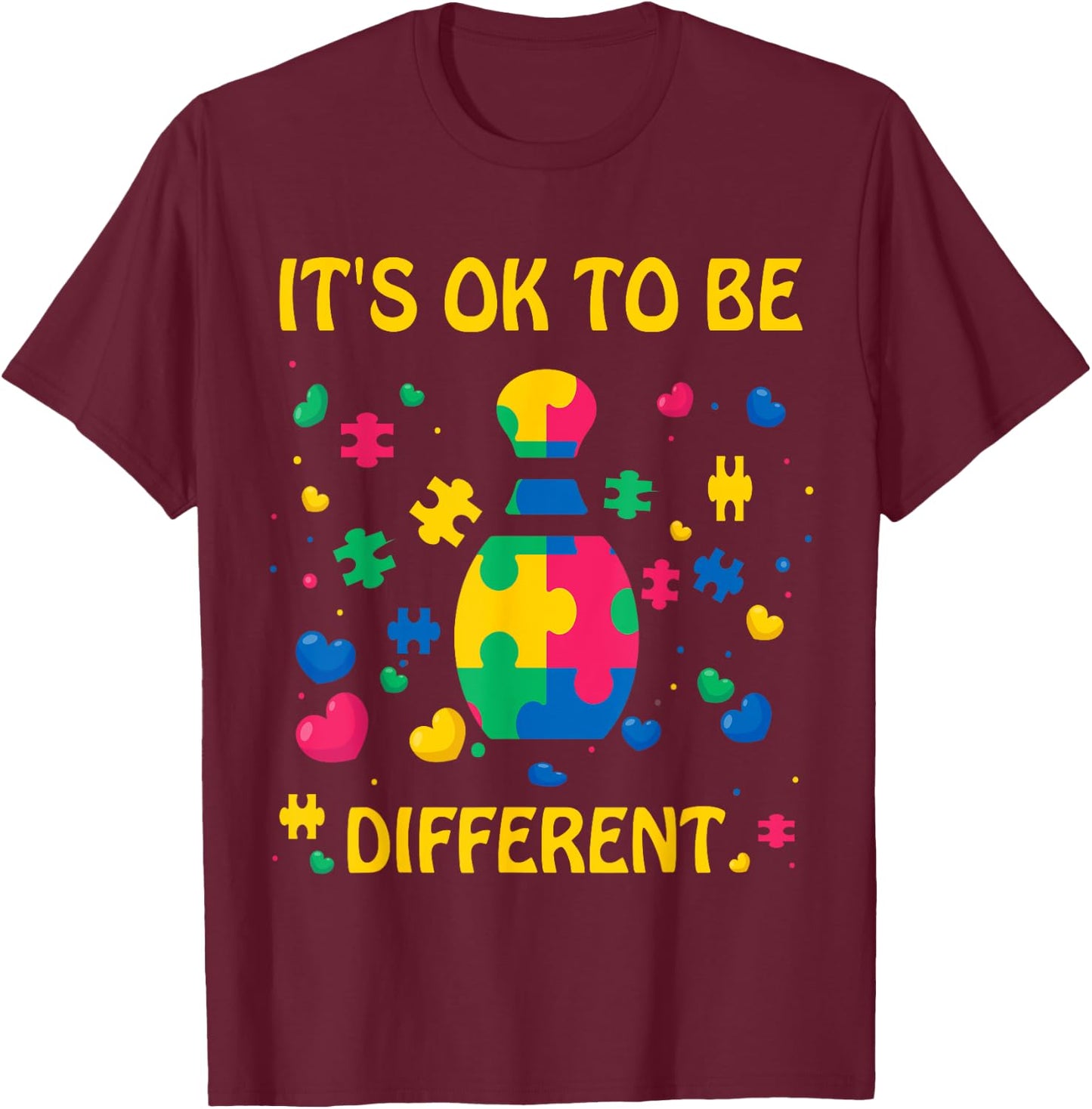 World Autism Month April 2021 Bowling Kid Mom Dad Lover T-Shirt - T-Shirt | Maroon