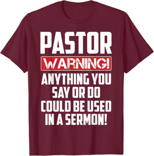 Funny Pastor Gift Religious Preachers Men Women Church T-Shirt - T-Shirt | Maroon