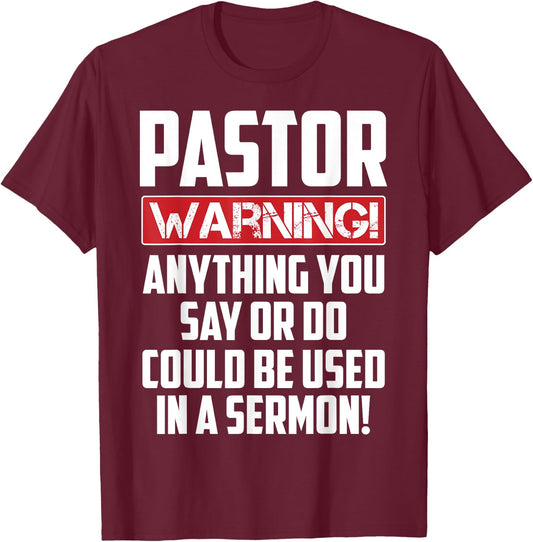 Funny Pastor Gift Religious Preachers Men Women Church T-Shirt - T-Shirt | Maroon
