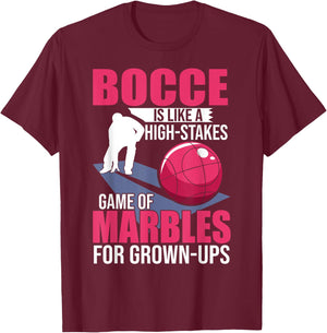 Petanque Italian Bocci Sports Bocce Game Bocce Ball Player T-Shirt - T-Shirt | Maroon