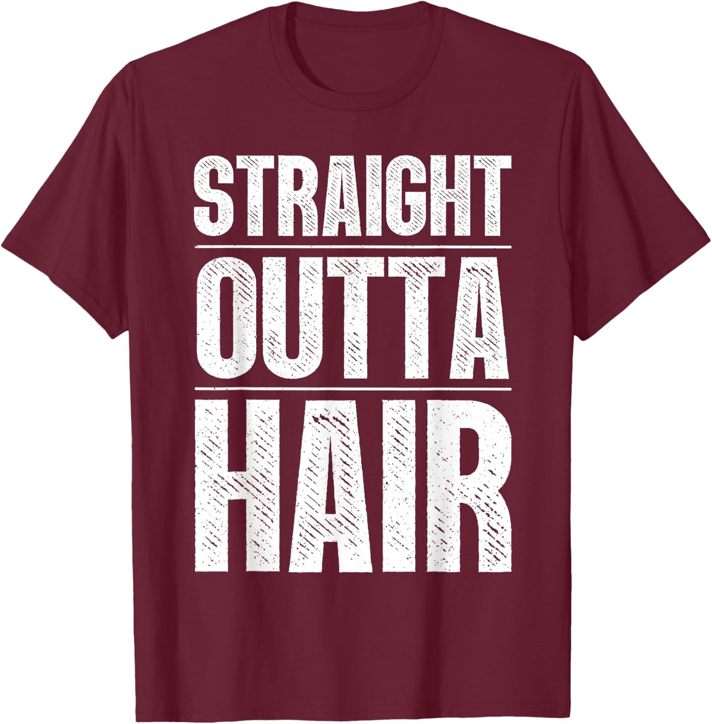Funny Bald Man Design Dad Joke Bald Head Bald Guys T-Shirt - T-Shirt | Maroon