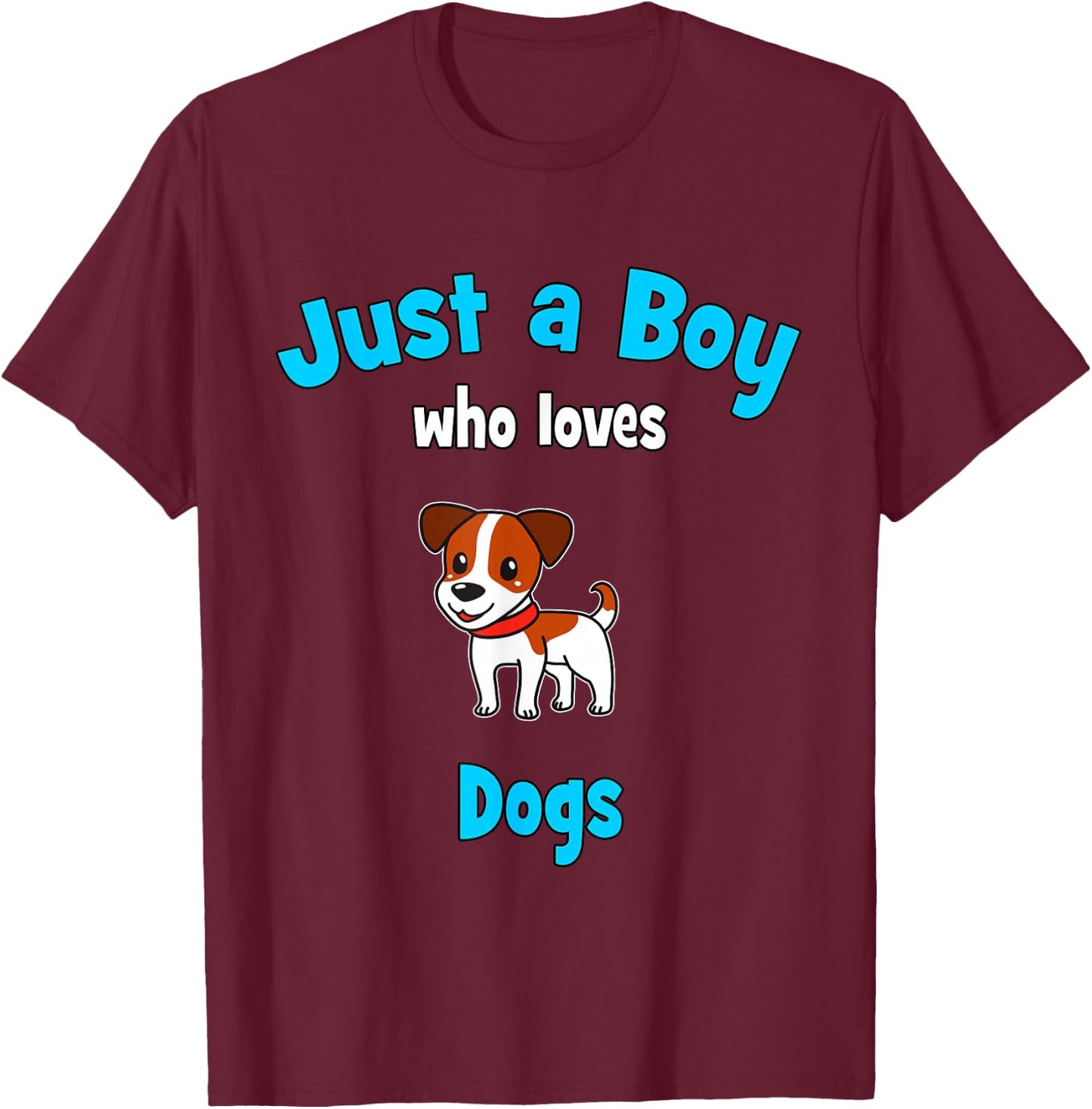 Dog Shirt for Boys | Children's Dog T-Shirt - T-Shirt | Maroon