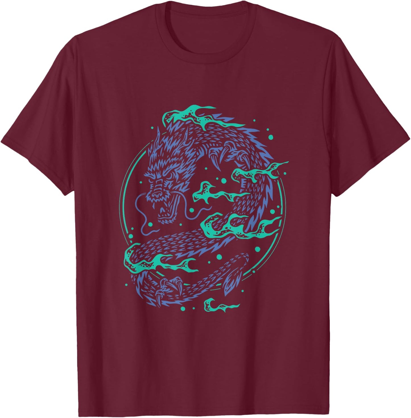 Chinese Dragon T-Shirt - T-Shirt | Maroon