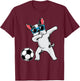 Dabbing French Bulldog Cute Frenchie Dab Soccer Boys Gift T-Shirt - T-Shirt | Maroon