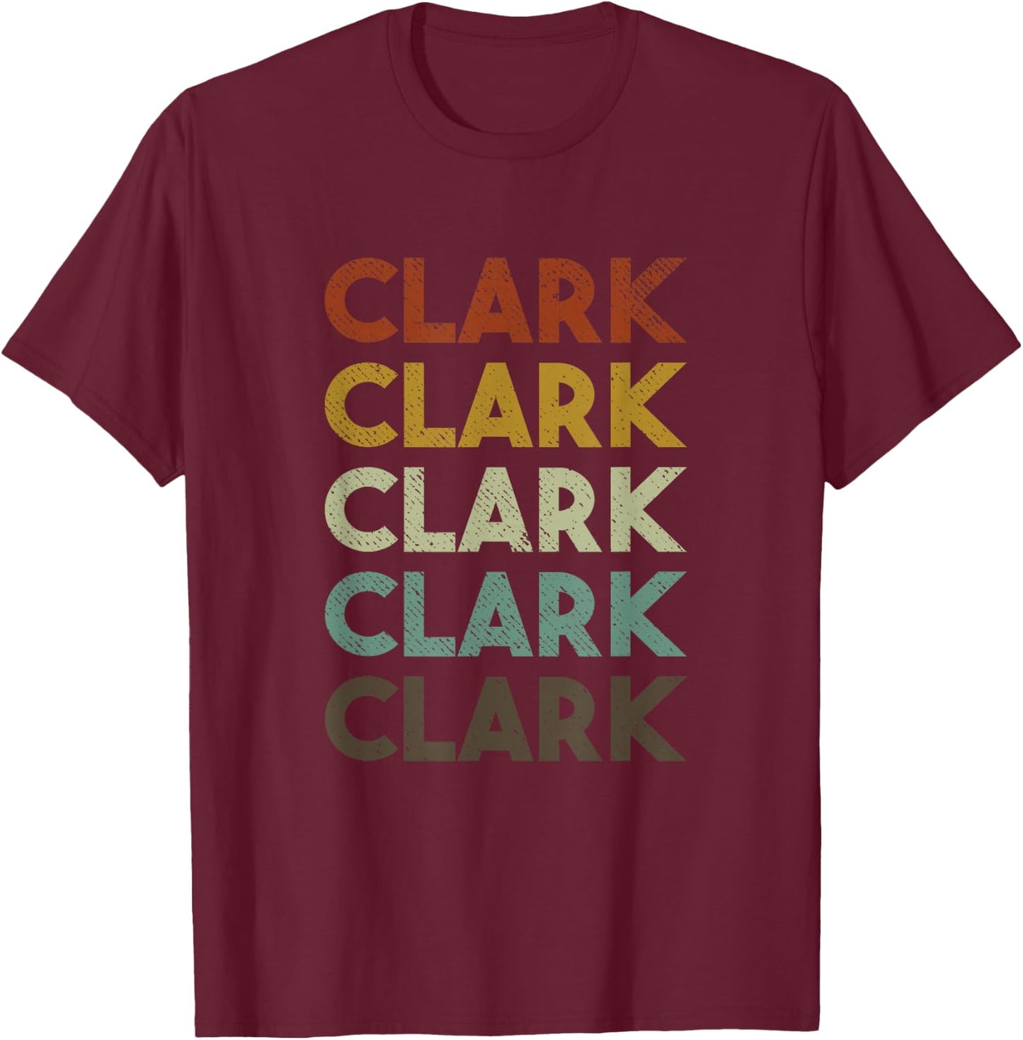 Retro Clark Vintage 80s Style T-Shirt - T-Shirt | Maroon